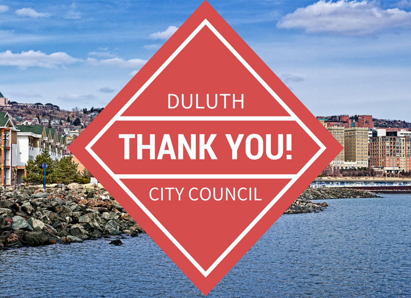 We're Sending a GIANT ThankYou Card to Duluth's City Council! MomsRising